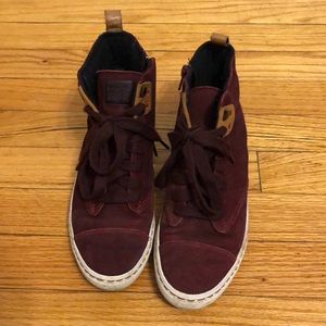 GEOX burgundy high top sneakers
